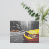 Gele taxi 01 briefkaart (Staand voorkant)