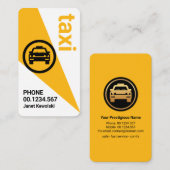 Gele Taxi Auto Spotlight Cabine Driver Visitekaartje (Voorkant / Achterkant)