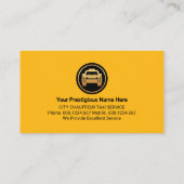 Gele Taxi Boxen Chauffeur Visitekaartje (Achterkant)