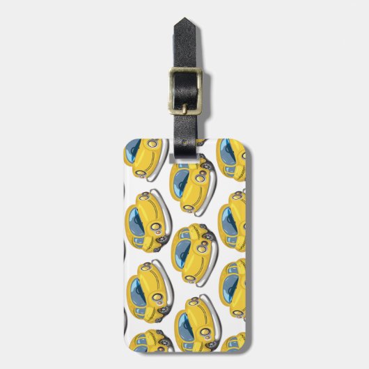 Gele Taxi Cab Bagagelabel (Voorkant verticaal)