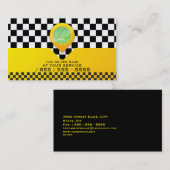 Gele Taxi Cab Driver Service Visitekaartje (Voorkant / Achterkant)
