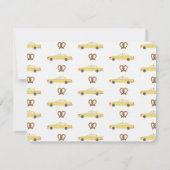 Gele Taxi Cab en Pretzel NYC Dank u Notitiekaartje (Achterkant)