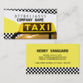 Gele Taxi Cab Sign en Strips Visitekaartje (Voorkant / Achterkant)