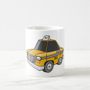 Gele Taxi Cab Stadsvervoer Koffiemok