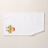 Gele Taxi Design Met Monogram Bad Handdoek (Handdoek)