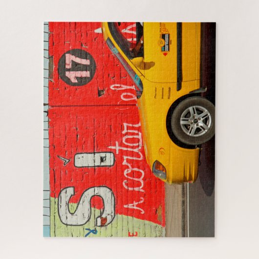 Gele taxi en graffiti, Ecuador Legpuzzel (Verticaal)