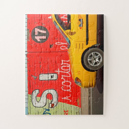 Gele taxi & graffiti, Ecuador Legpuzzel (Verticaal)