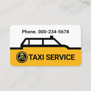 Gele Taxi Grensroute Lijn Visitekaartje