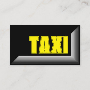 Gele TAXI grijs lijsten taxi chauffeur service cab Visitekaartje