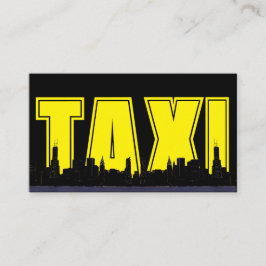 Gele TAXI nacht stad skyline taxi chauffeur servic Visitekaartje