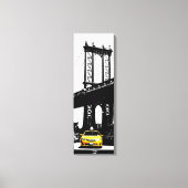 Gele Taxi New York City Brooklyn Bridge NYC Canvas Afdruk (Voorkant)
