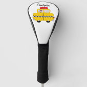 Gele Taxi Ontwerp Golfheadcover (Voorkant)