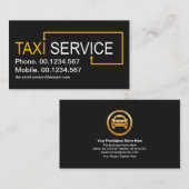 Gele Taxi Route Arrows Cab Driver Visitekaartje (Voorkant / Achterkant)