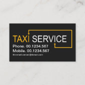 Gele Taxi Route Arrows Cab Driver Visitekaartje (Voorkant)