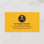 gele taxi selectievakje visitekaartje (Achterkant)