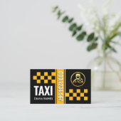 gele taxi selectievakje visitekaartje (Staand voorkant)