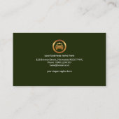 Gele Taxi Service Sound Wave Visitekaartje (Achterkant)