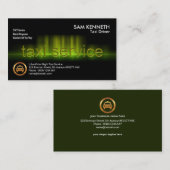 Gele Taxi Service Sound Wave Visitekaartje (Voorkant / Achterkant)