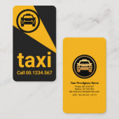 Gele Taxi Spotlight Driver Visitekaartje (Voorkant / Achterkant)