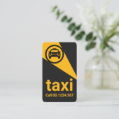 Gele Taxi Spotlight Driver Visitekaartje (Staand voorkant)