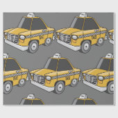 Gele Taxi Stadstransport Cadeaupapier (Vlak)