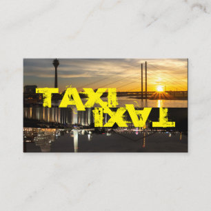 Gele TAXI voor professionele taxichauffeur taxicha Visitekaartje