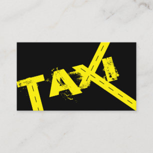 Gele TAXI voor professionele taxichauffeur taxicha Visitekaartje