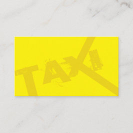 Gele TAXI voor professionele taxichauffeur taxicha Visitekaartje