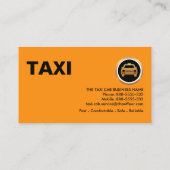 Gele Taxi Wave Driving Cabine Visitekaartje (Achterkant)