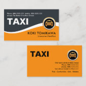 Gele Taxi Wave Driving Cabine Visitekaartje (Voorkant / Achterkant)