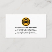 Gele Taxicabine Spraakdoos Visitekaartje (Achterkant)