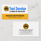 Gele Taxicabine Spraakdoos Visitekaartje (Voorkant / Achterkant)