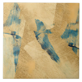 Gele Teal Gestructureerde Keramische Tegels Tegeltje