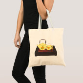 Gele teapot set Canvas tas