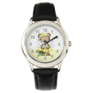 Gele Teddy Bear Fairy Horloge