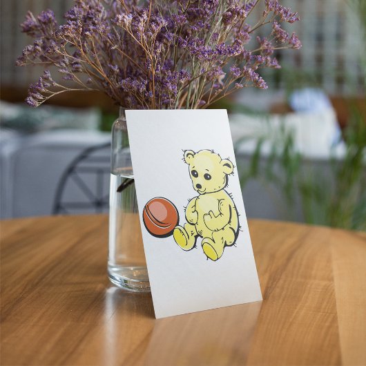 Gele Teddybeer Kaart