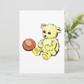 Gele Teddybeer Kaart (Staand voorkant)
