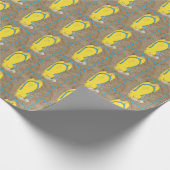 Gele Teenslippers in zand Cadeaupapier (Hoek)