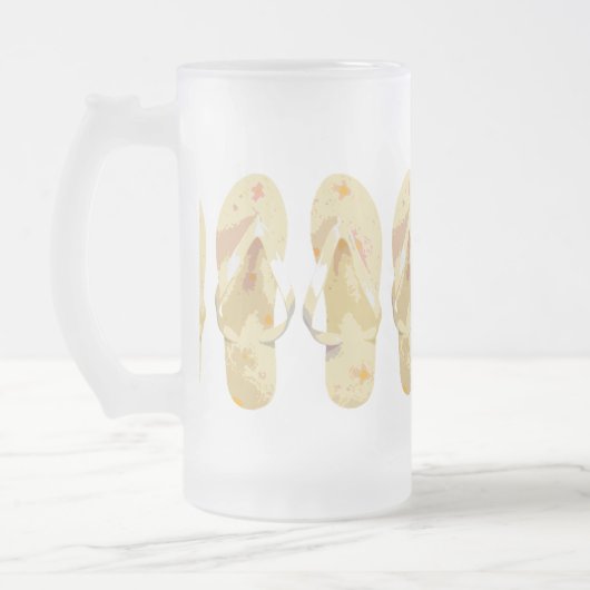 Gele Teenslippers Matglas Bierpul (Links)