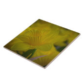 Gele tegel van keramische makelaars tegeltje (Zijkant)