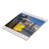 Gele tegel van Lissabon-tramkeramiek Tegeltje (Zijkant)