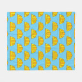 Gele Tekenfilm Prullenbak Fleece Deken (Voorkant (Horizontaal))