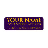 Gele tekst etiket (Voorkant)