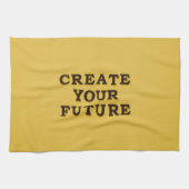 Gele tekst keukenhanddoek (Horizontaal)