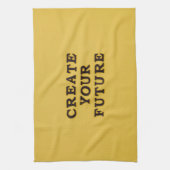 Gele tekst keukenhanddoek (Verticaal)