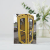 Gele telefooncel briefkaart (Staand voorkant)