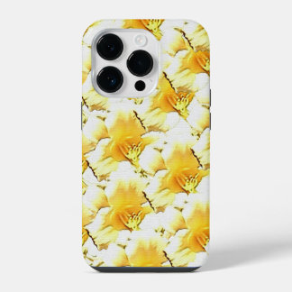 Gele telefoonhoesje met bloem iPhone 14 plus hoesje