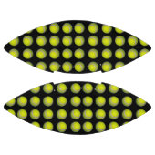 Gele tennis-ballen op het zwarte patroon, american football (Panelen)