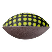 Gele tennis-ballen op het zwarte patroon, american football (Gedraaid 90)