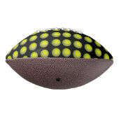 Gele tennis-ballen op het zwarte patroon, american football (Gedraaid 270)